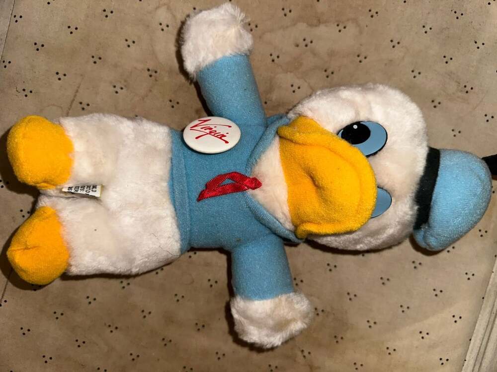 Disney Donald Duck Plush Virgin Promo Blue Hoodie Stuffed Toy